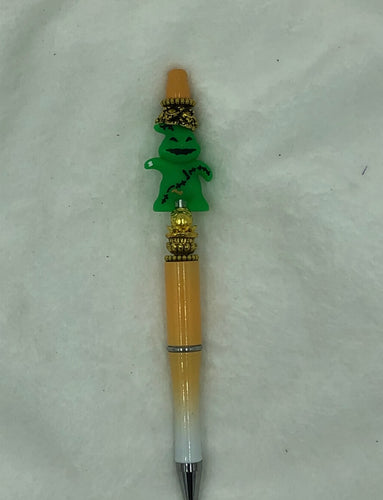 Oogie Boogie Yellow Ombré Beaded Pen