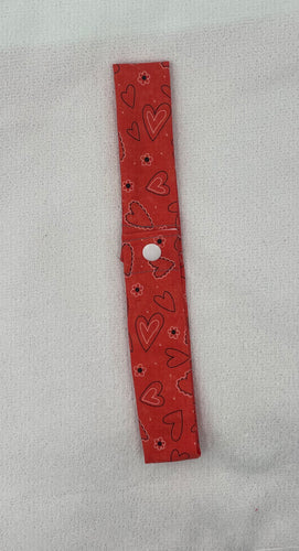 Red Heart Collar Cooler with snap closure