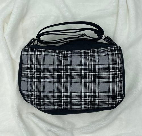 Black and Grey Plaid Boho Bitty Bag