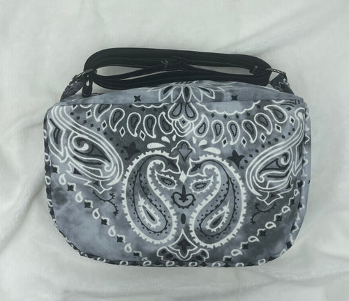 Grey Bandana Boho Bitty Bag