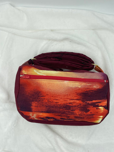 Sunset Boho Bitty Bag with outside zipper pocket