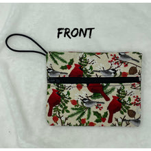 Load image into Gallery viewer, Cardinal and Chickadee Boho Go Pouch