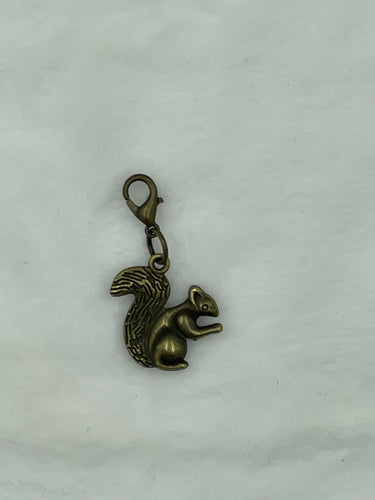 Bronze Squirrel Zipper Pull