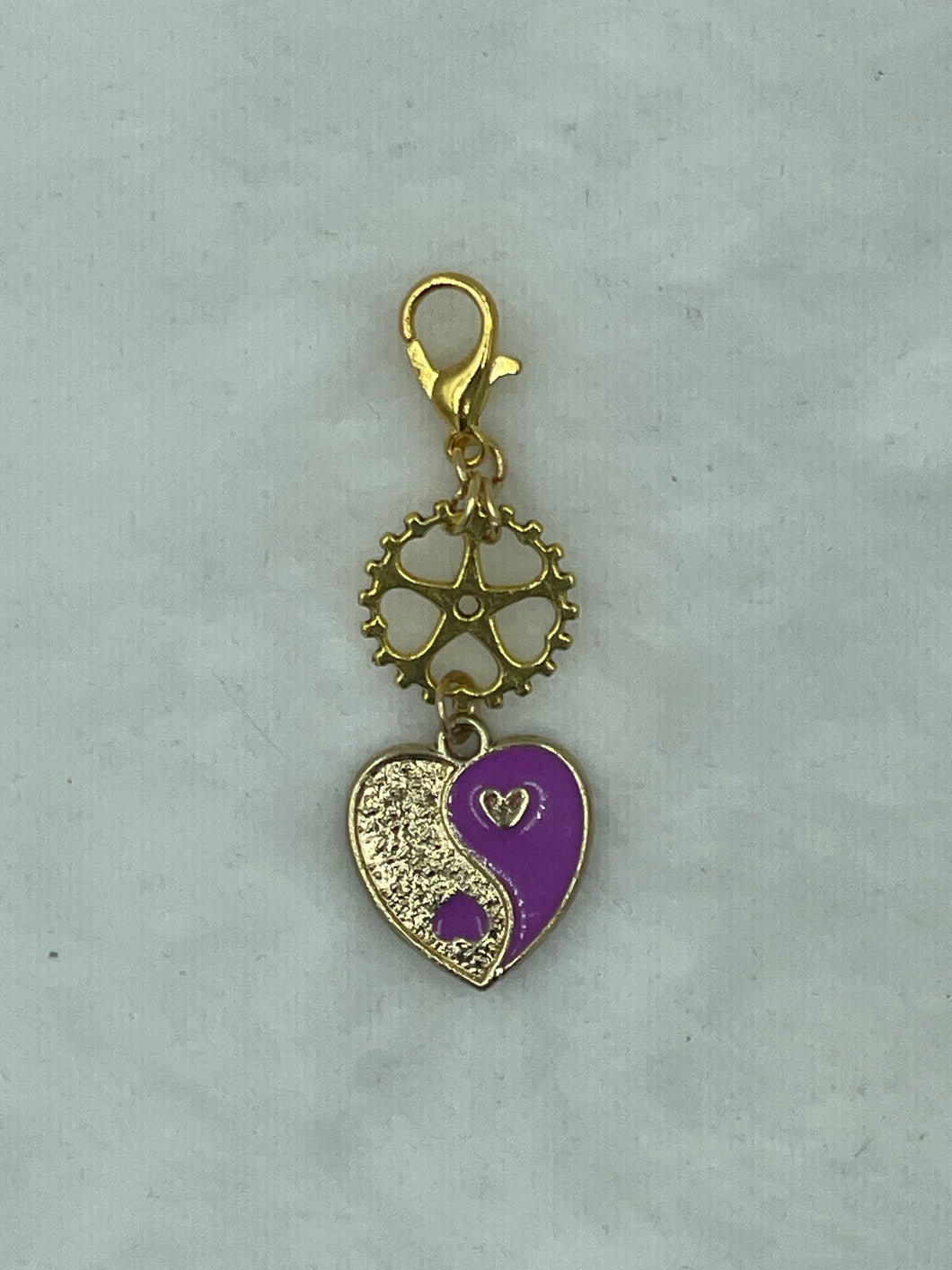 Purple Heart Charm/zipper Pull