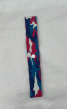 Load image into Gallery viewer, Blue and Pink Camo Collar Cooler with snap closure