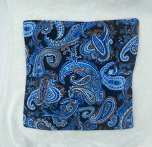 Load image into Gallery viewer, Blue Paisley Plate Cozie