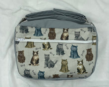 Load image into Gallery viewer, Multi Cat Boho Bigger Bag with Front Zipper Pocket