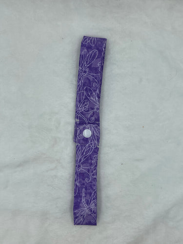 Purple Dragonfly Collar Cooler with snap closure