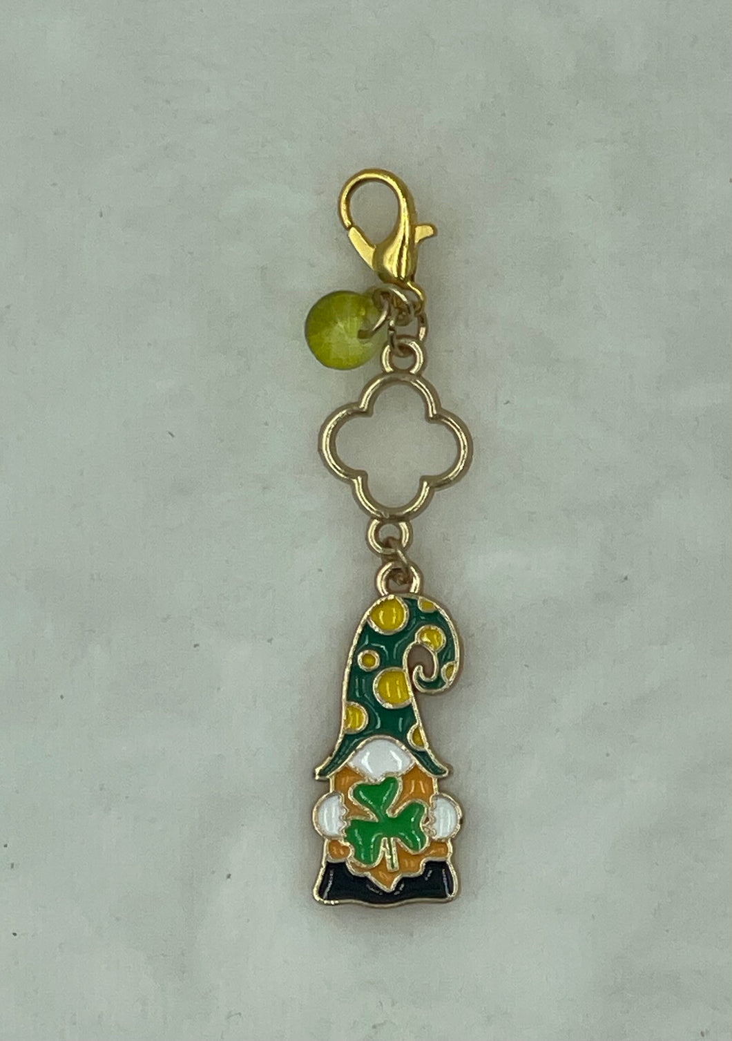 Thin Shamrock Gnome Zipper Pull/Charm