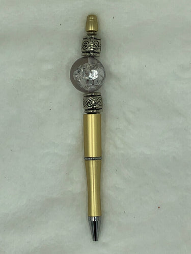 Golden Aurora Boho Beaded Pen