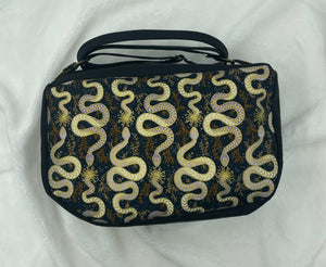 Gold/mauve Snakes Boho Bitty Bag