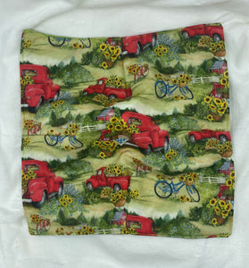 Little Red Truck Boho Plate Cozie
