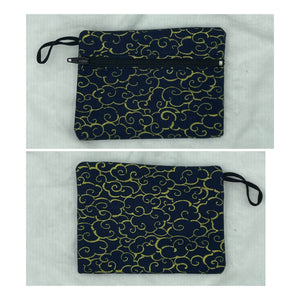 Blue and Gold Boho Go Pouch