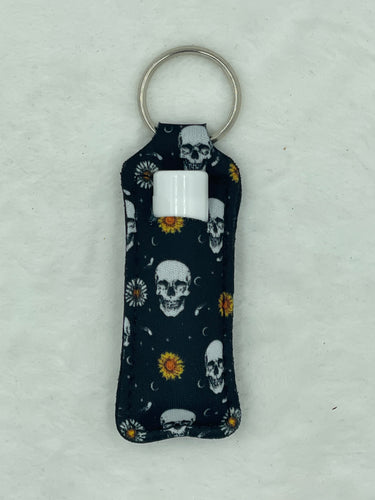 Bug Bite Relief Balm with Black Skulls And Sunflower Holder