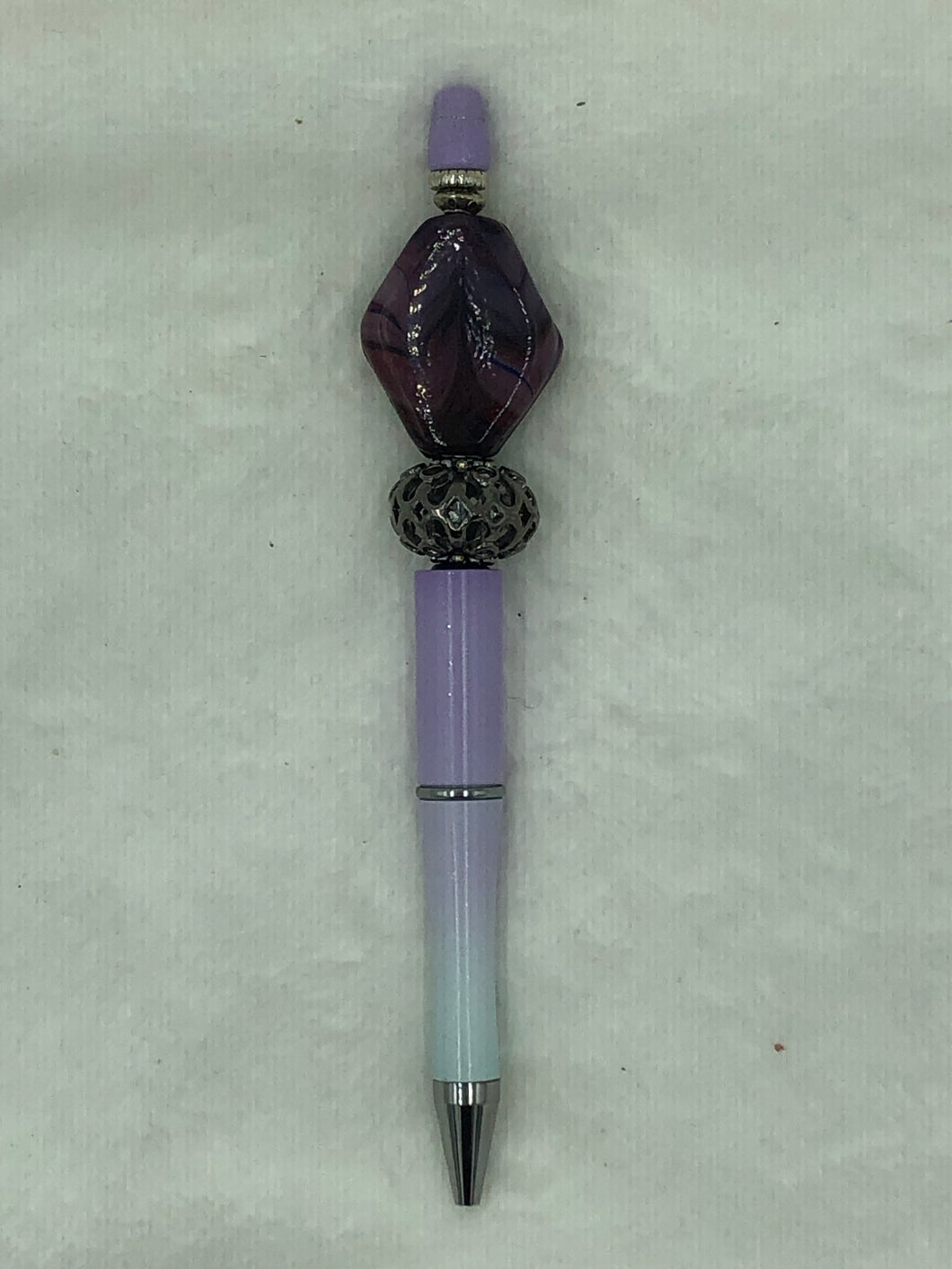 Mystic Amethyst Boho Beaded Pen