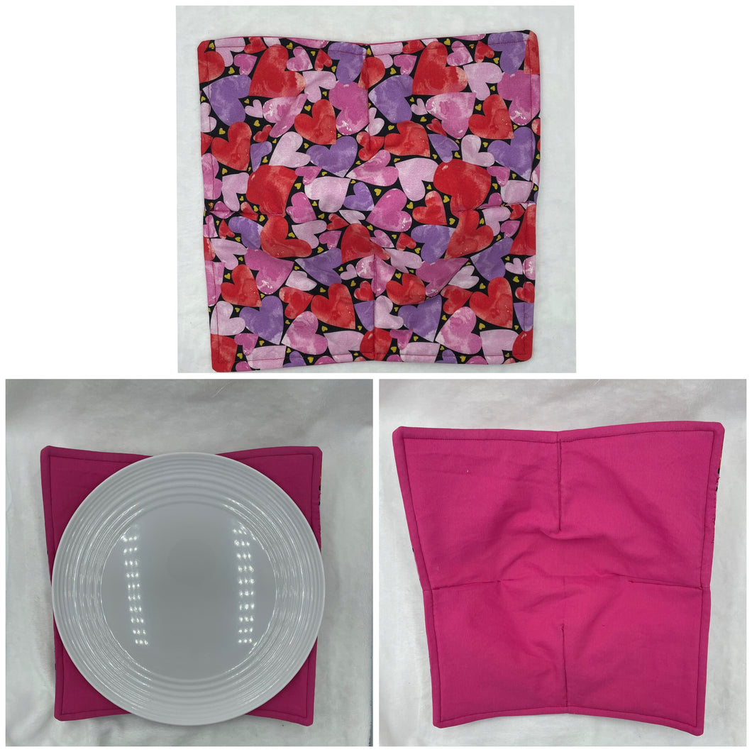 Coloured Heart Plate Cozie