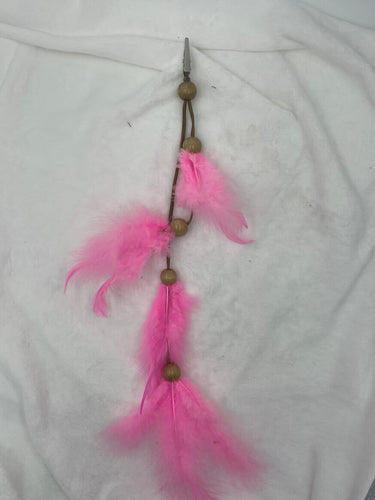 Pink Feather Bohemian Hair Clip