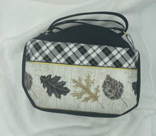 Load image into Gallery viewer, Autumn Black and Gold Leaf Boho Bitty Bag