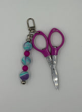 Load image into Gallery viewer, Beaded charm with foldable scissors