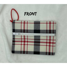 Load image into Gallery viewer, Red and Black Plaid Boho Go Pouch