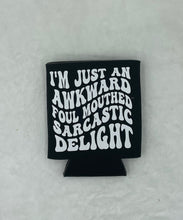 Load image into Gallery viewer, Black Can Koozie (awkward delight)
