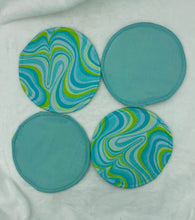 Load image into Gallery viewer, Blue green Swirl Coaster set (4 coasters)