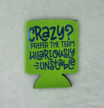 Load image into Gallery viewer, Green Can Koozie (crazy)