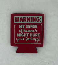Load image into Gallery viewer, Red Can Koozie (warning)