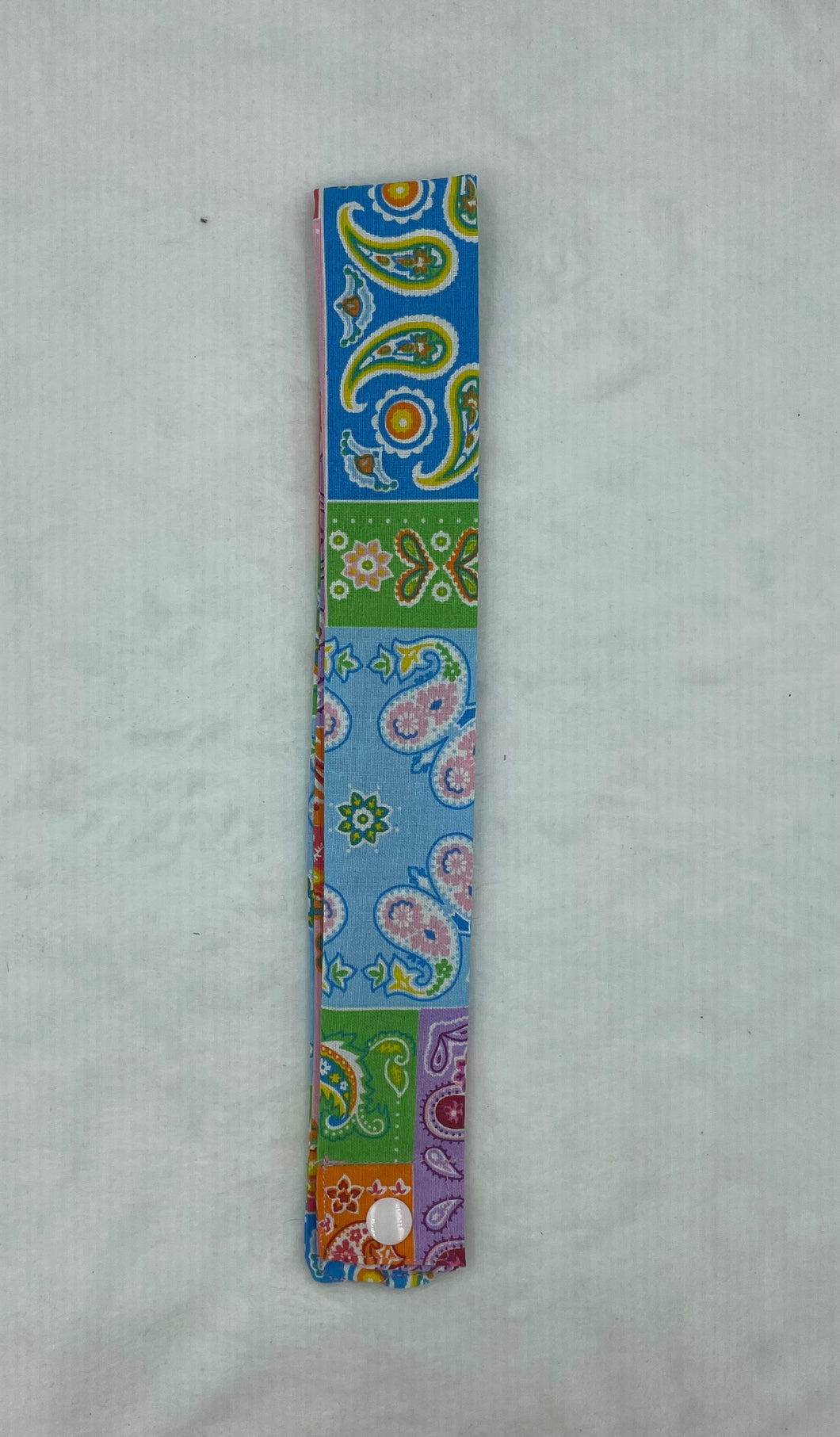 Boho Paisley Collar Cooler with snap closure