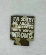 Load image into Gallery viewer, Green Camo Can Koozie (I’m Sorry)