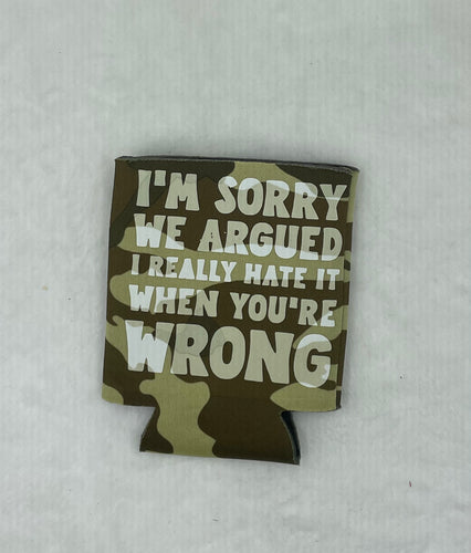 Green Camo Can Koozie (I’m Sorry)