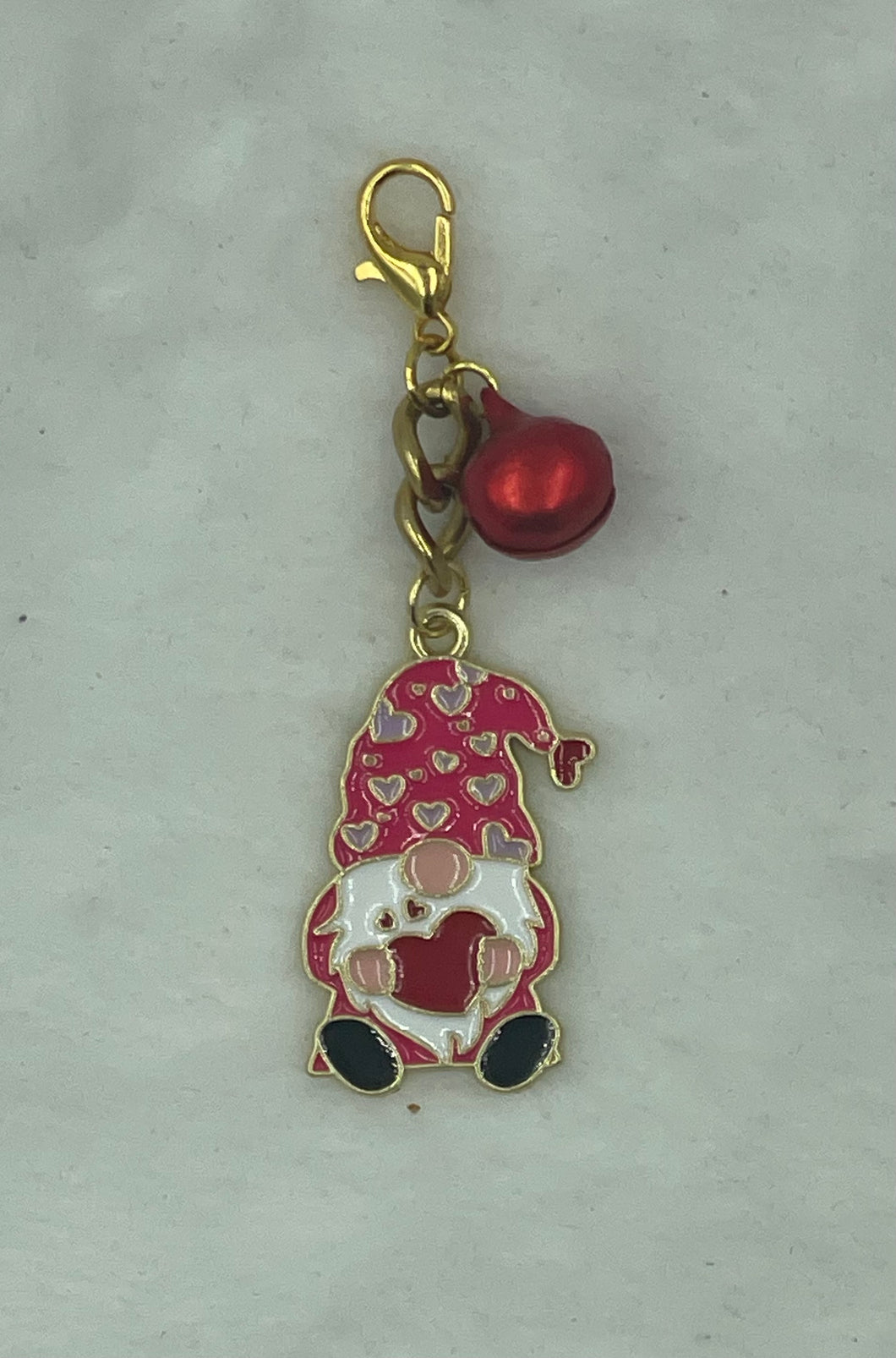 Red Bell Gnome Charm