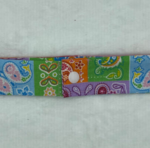 Boho Paisley Collar Cooler with snap closure