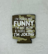 Load image into Gallery viewer, Green Camo Can Koozie (joking)
