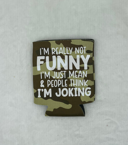 Green Camo Can Koozie (joking)