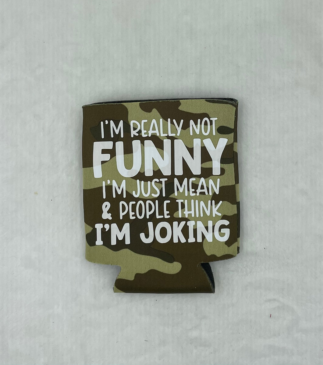 Green Camo Can Koozie (joking)