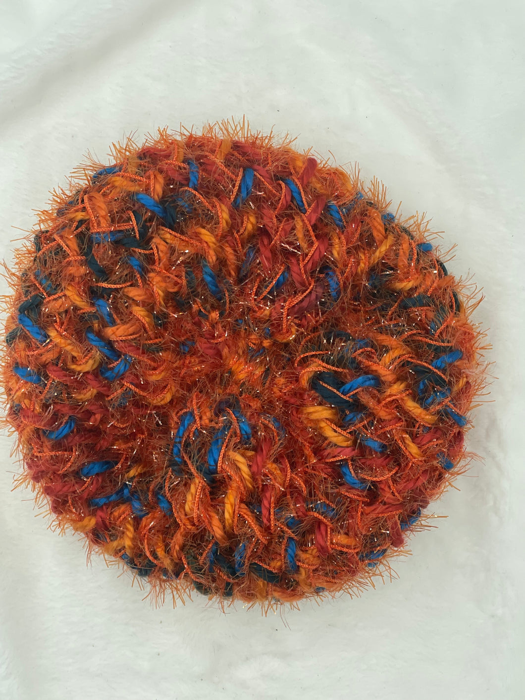 Orange,blue, red scrubbie