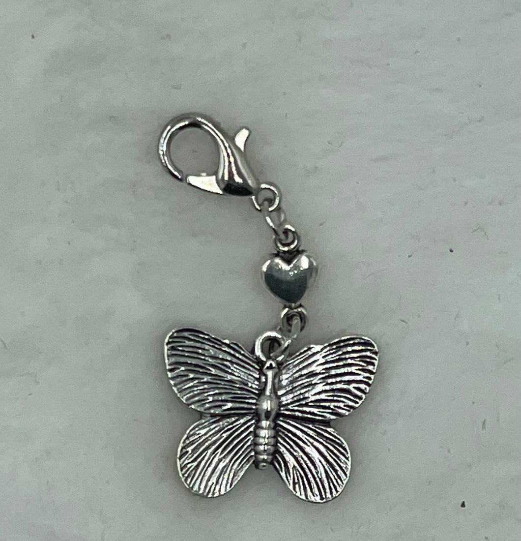 Solid butterfly zipper pull