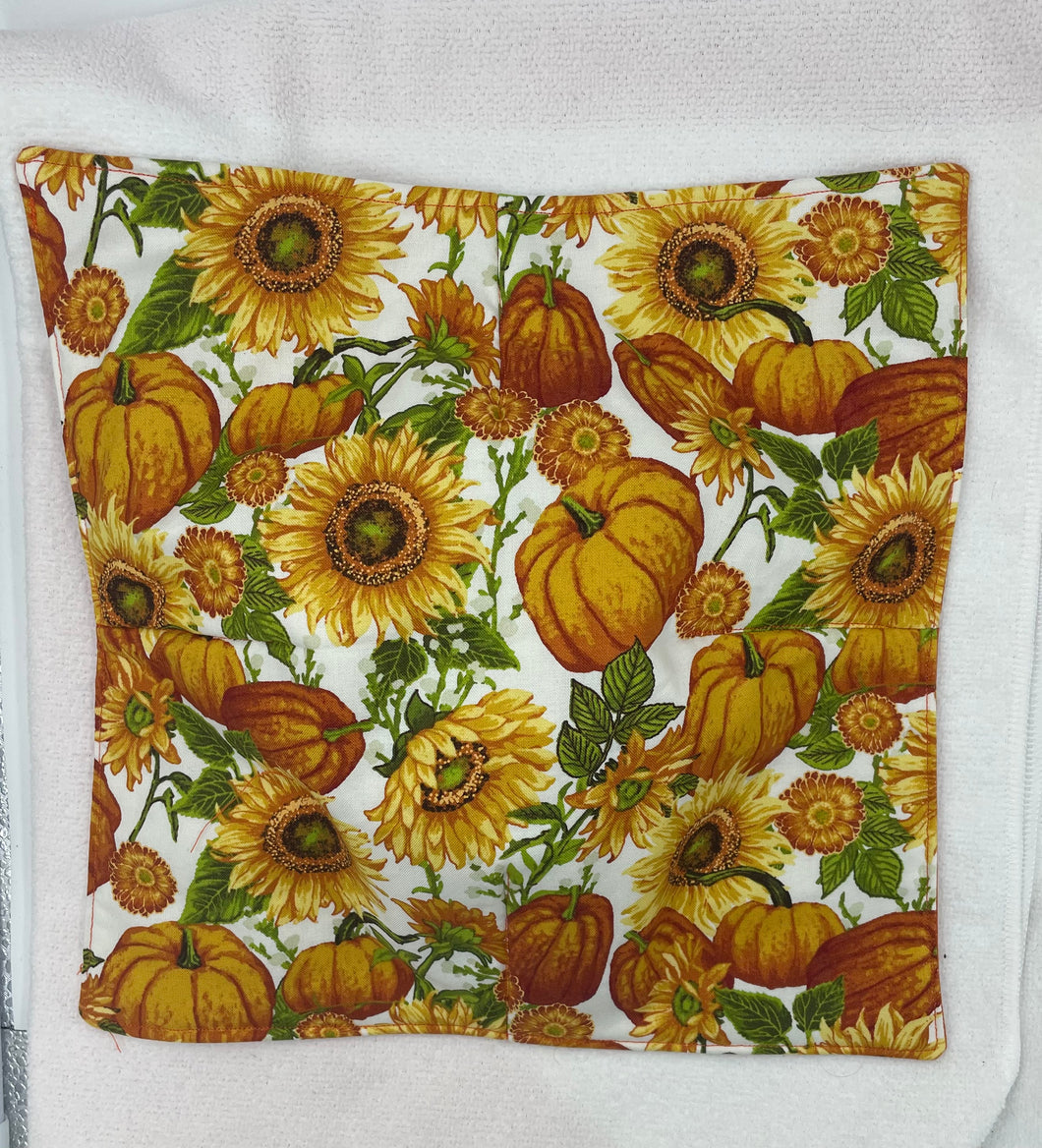 Pumpkin and Sunflower Plate Cozie
