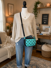 Load image into Gallery viewer, Teal Cat Boho Bitty Bag