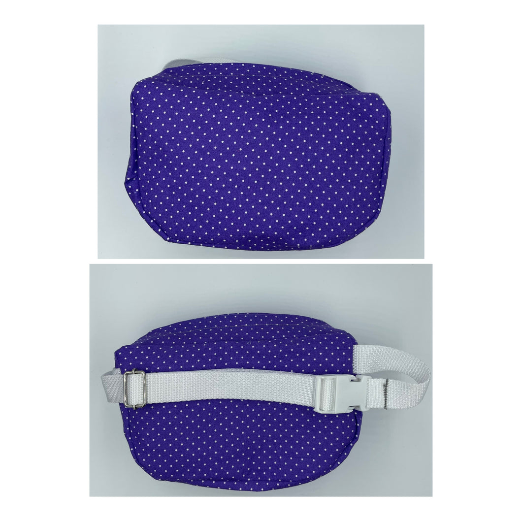 Purple Polkadot Boho Belt Bag