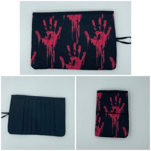 Bloody Handprint Boho Billfold Wallet