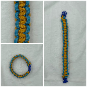Blue and orange/gold  Paracord bracelet