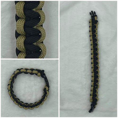 Tan and black Centre Paracord bracelet