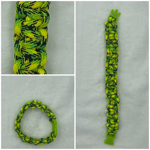 Neon green, yellow, black multi colour paracord Bracelet