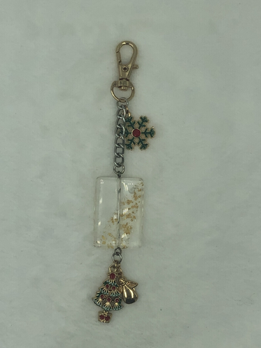 Gold Snowfall Keychain